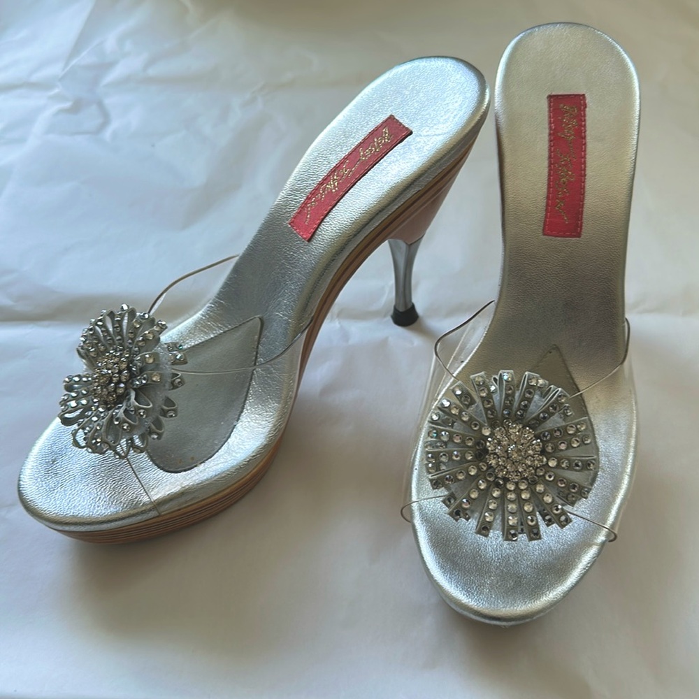 Betsey Johnson Silver Heels